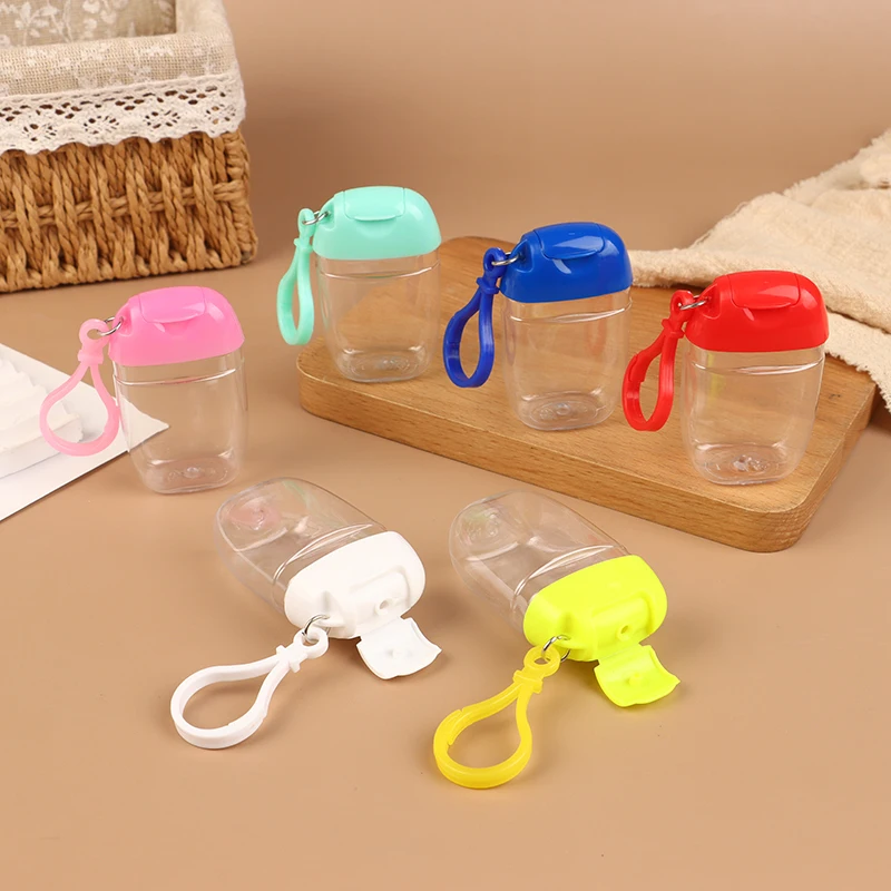 30ml Draagbare Hervulbare Flessen Met Haak Handdesinfecterend Alcohol Cosmetica Container Outdoor Mini Zeepdispenser Container