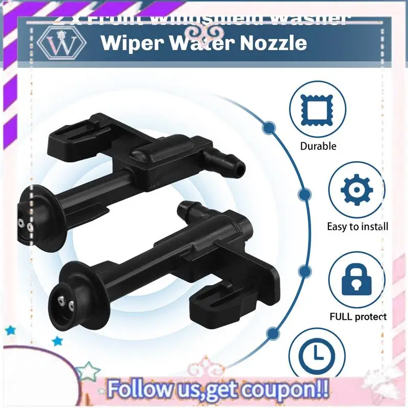 

Easy To Use 2Pcs Car Front Windscreen Washer Nozzle Jet 76810-T5H-H01 For Honda Fit 2014-2020 Hood Windscreen Washer Spray Jet
