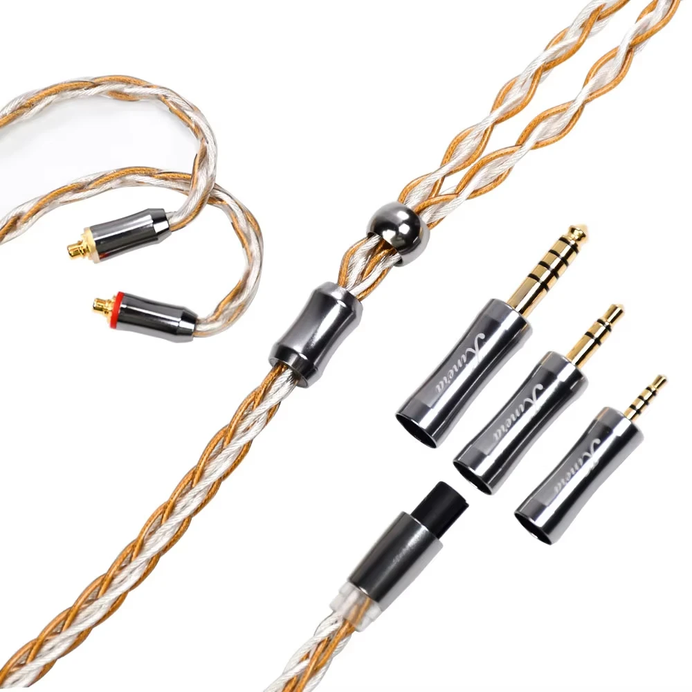 Kinera 6N OCC Gold Plated Balanced Earphone Cable 2.5/3.5/4.4mm In-Ear Monitor HIFI Headphone Cable Gleipnir Pro MMCX/2 Pin Cord