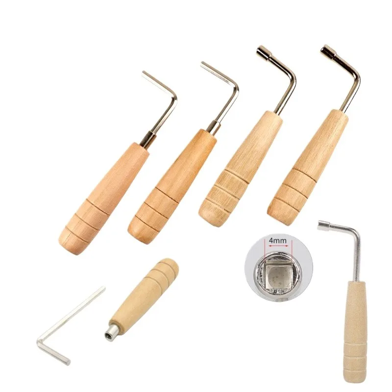 

5pcs Lyre Harp Tuning Wrench Square Socket 4 Angle Hexagonal Tuning Tool Guitar String Wrench Musical Instrument Accessory
