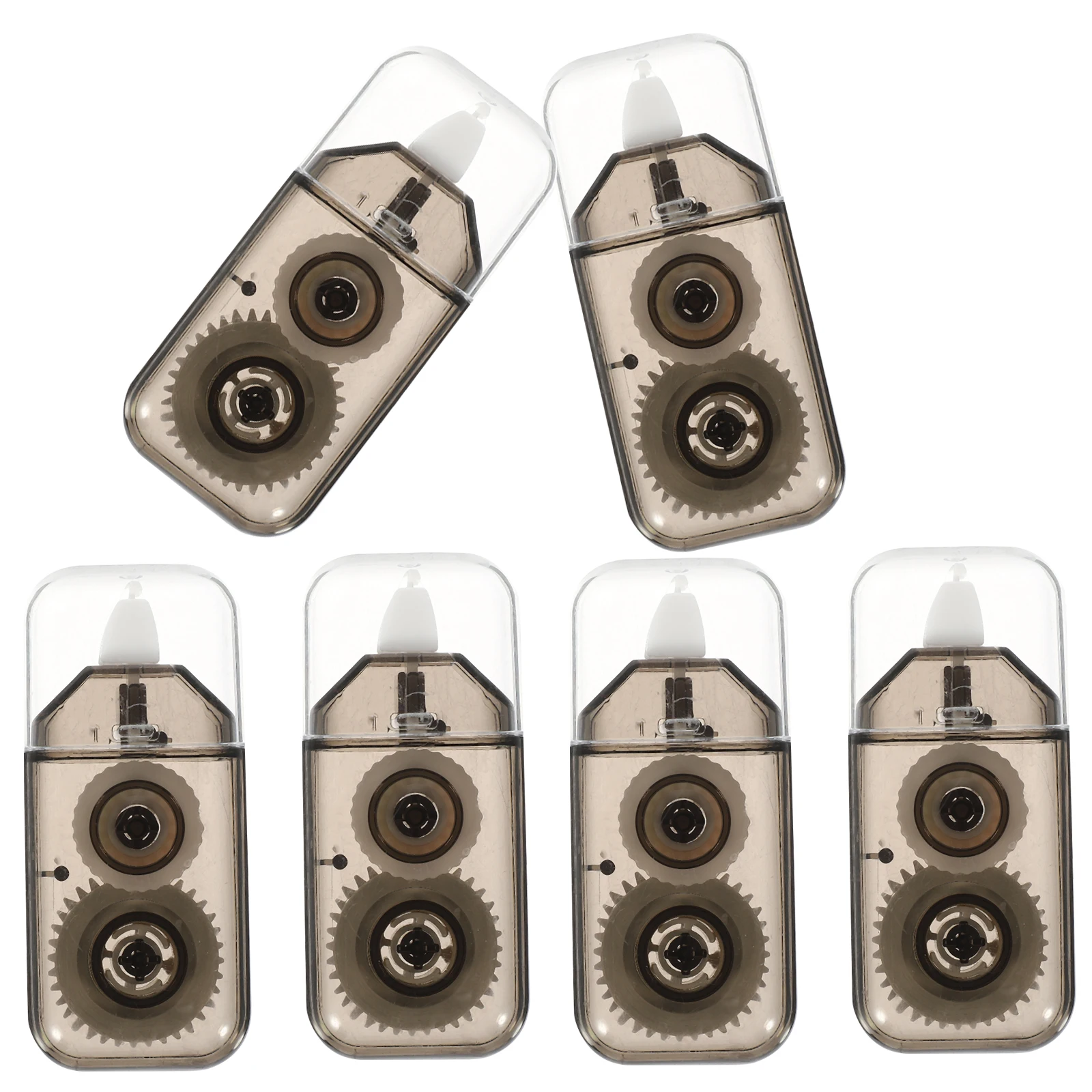 

6pcs Correction Tape For Students Portable Small Dual Gear Auto-Tightening Plastic Adhesive Tape For School Office Supplies