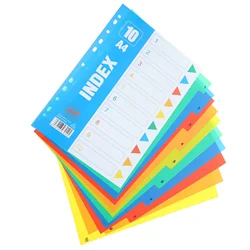 Index Separator Page A4 File Dividers Loose-leaf Markers Binder With Tabs Pastel Separators For The Notebook