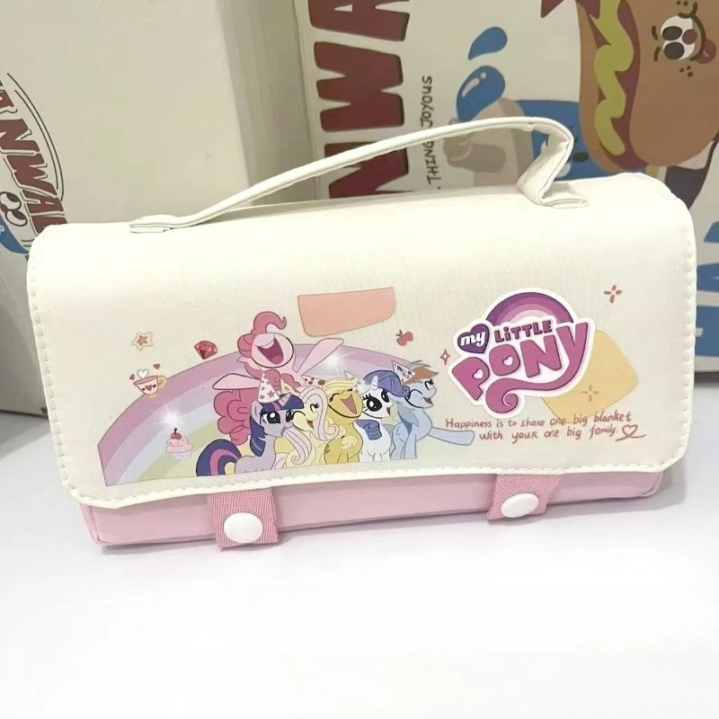 

My Little Pony Anime peripheral student large capacity pencil case cute printed stationery box Yunbao Ziyue handheld pencil case