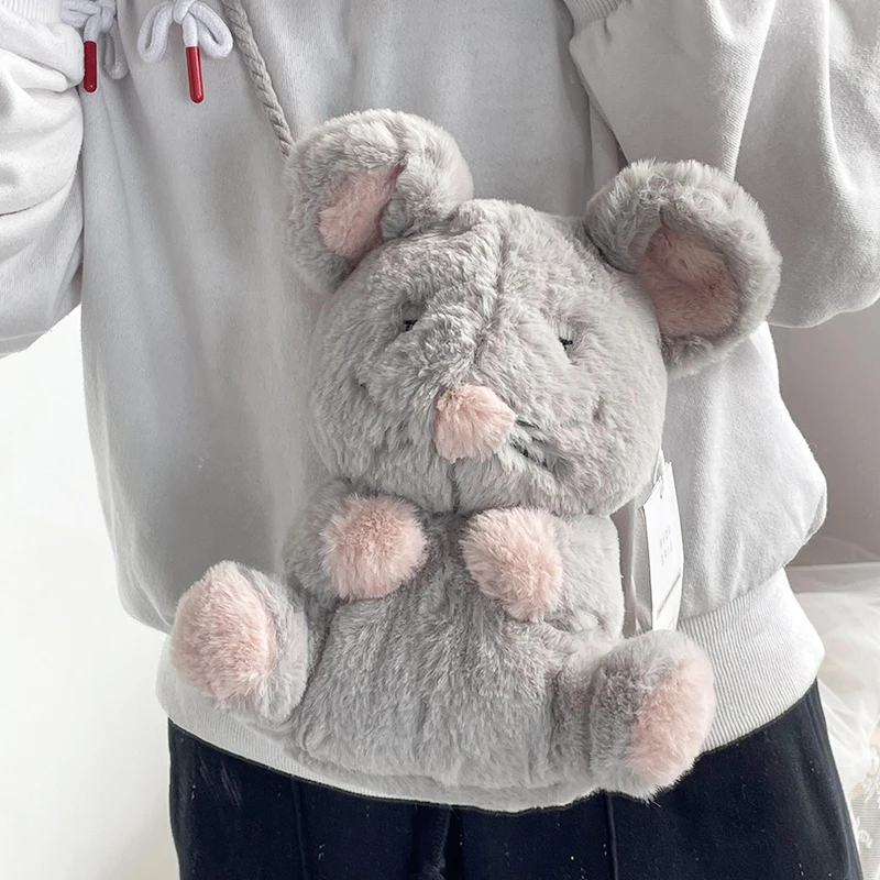 Cute Bear Plush Shoulder Bag For Children Kids Cartoon Messenger Bags kawaii Plush Purses little Girls Stuffed Animals Backpack