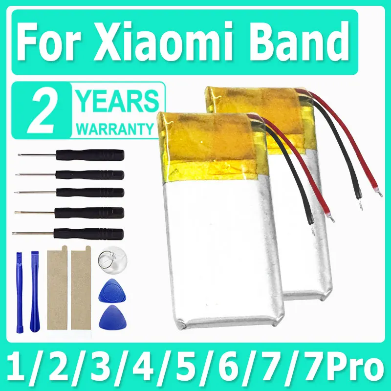 

XDOU High Quality Band1 Band2 Band5 Band6 Band7 Band7Pro Band3 Band4 Battery For Xiaomi Mi Band 1 2 3 4 5 6 7 & Pro + Tool
