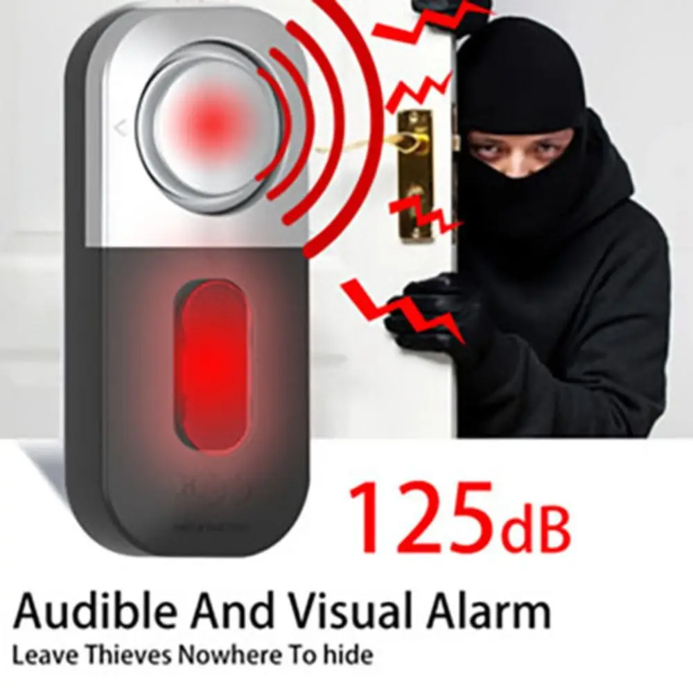 

Magnetic Sensor Burglar Alarm High Decibel Detector Plastic Window Sensor Wireless Battery Powered High Decibel Alarm Garage