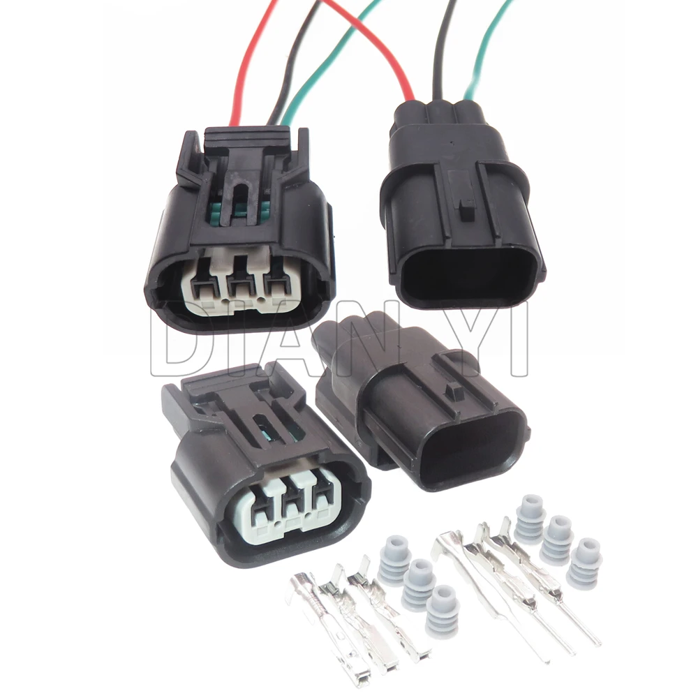 1 Set 3 Way Starter Car Ignition Coil Electric Wiring Plug 6188-4739 6189-0887 Auto Waterproof Connector Auto Accessories