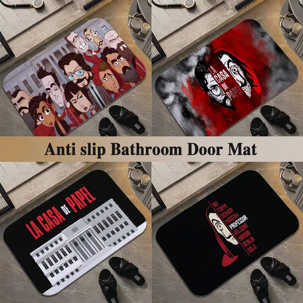

La Casa De Papel Tapis De Souris Floor Mat Printed Large Carpets Living Room And Bedroom Carpets Bathroom Anti Slip Door MATS