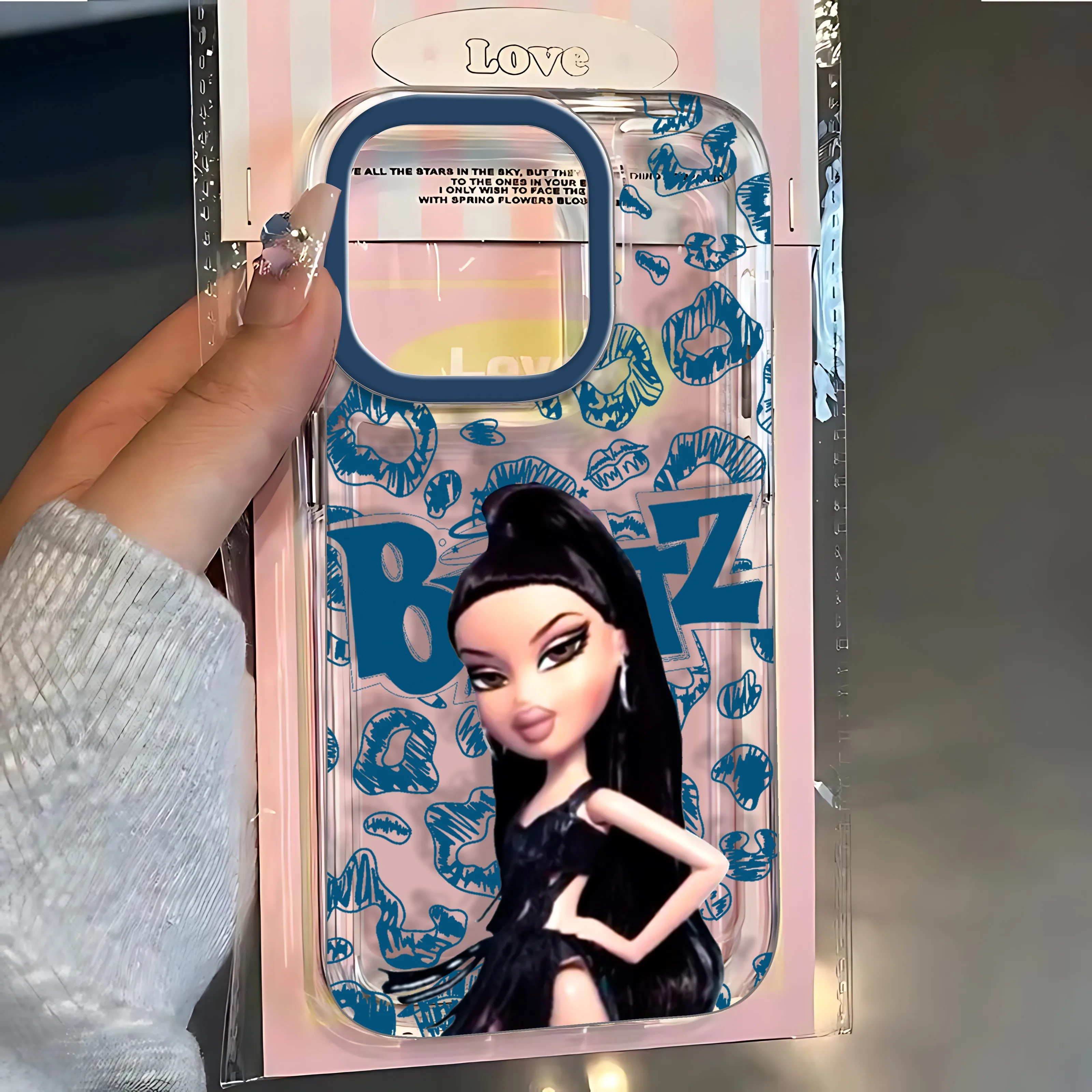 Fashion lovely Doll Bratz Clear Space Phone Case For iPhone 11 12