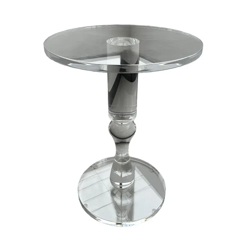 

Minimalist light luxury Italian style highend side acrylic transparent small round table that does not take up space