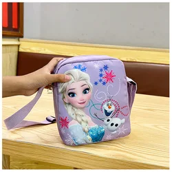 Disney dondurulmuş omuz çantaları kız karikatür Crossbody çanta Disney prenses Elsa bozuk para cüzdanı askılı çanta Anime çanta çocuk oyuncak hediyeler