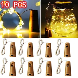 10/6 Pcs Bar LED wine bottle cork string lights holiday decoration garland wine bottle fairy lights Christmas string lights