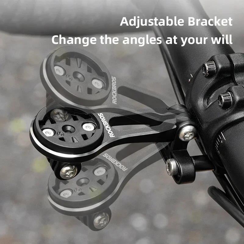 ROCKBROS Bike Bracket Front Light Lamp Holder Aluminum Alloy Extension Holder for Bicycle Computer Wahoo Bryton Garmin Bracket