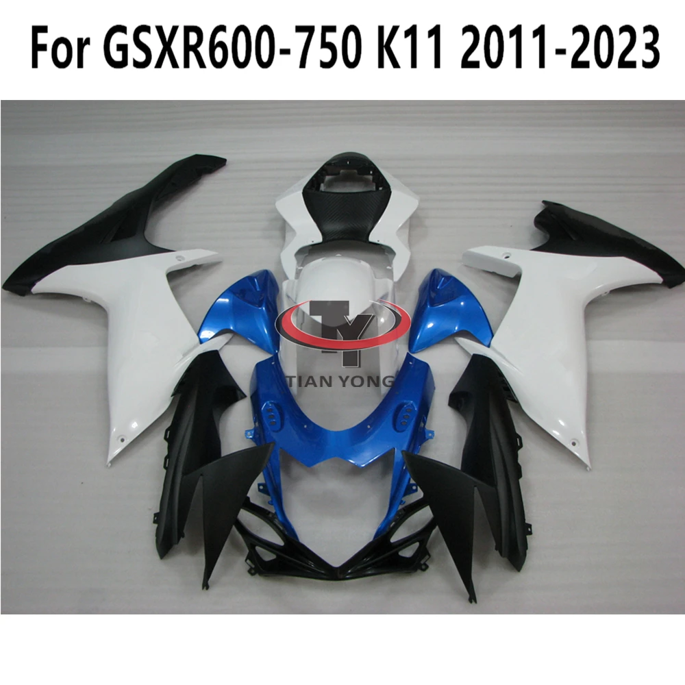 

For GSXR600 GSXR750 K11 2011-2012-2013-2014-2015-2016-2019 Blue white glossy matte Bodywork Cowling Motorcycle Full Fairing Kit