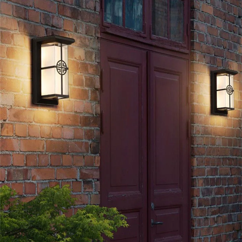 ABS Outdoor Wall Light para Varanda, Iluminação do Jardim, Pátio Exterior, Luminárias, Aperte Exterior, IP65 Impermeável, AC110-240V