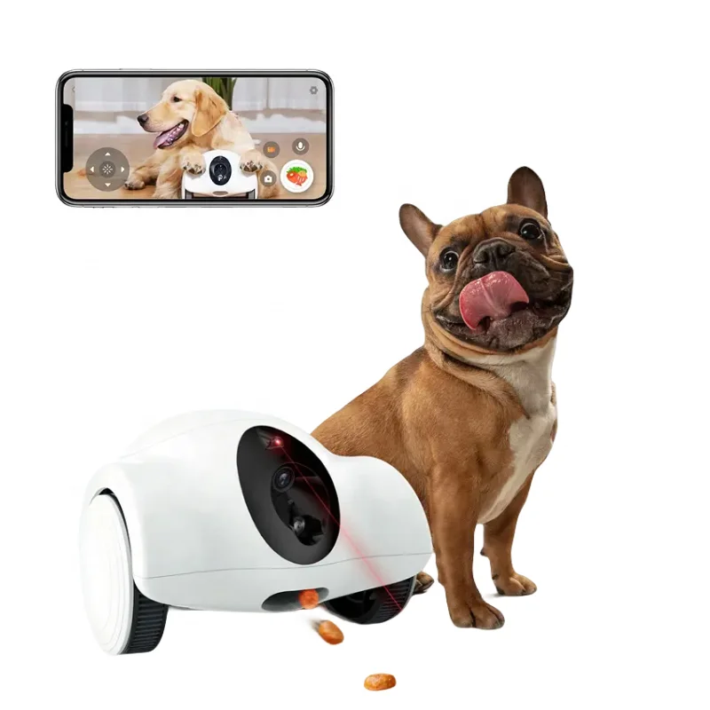 

Guliguli Robot Camera Dog Interactive Feeder Wifi Link Cat Companion Food Treat Automatic Dispenser Toy
