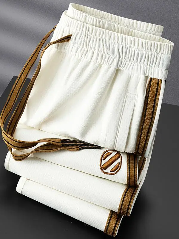 

Lightweight Spring Summer Men's Slim Fit Sport Pants Casual Elastic Waistband Straight Leg Sweatpants