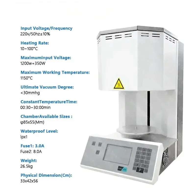 Dental CAM CAD Porcelain Zirconia Denture Furnace Ceramic Oven Zirconia Sintering Oven Machine Vacuum Laboratory