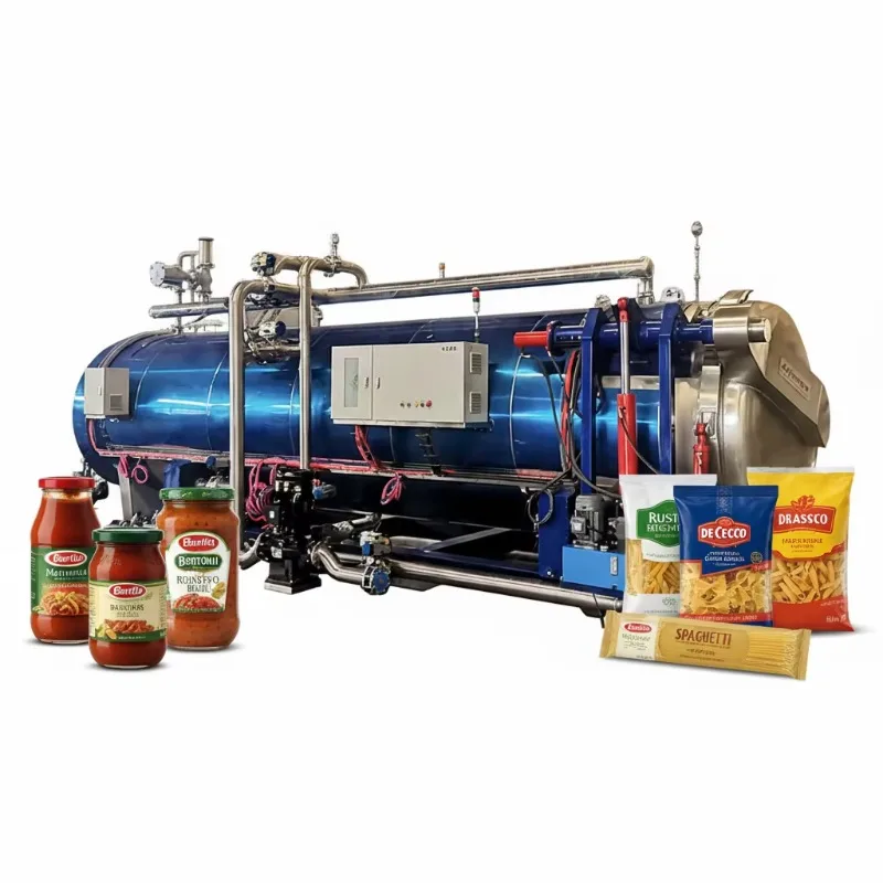 High-pressure steam sterilizer for canned pasta, full sterilizer 304 stainless steel, suitable for ready-to-eat food factories