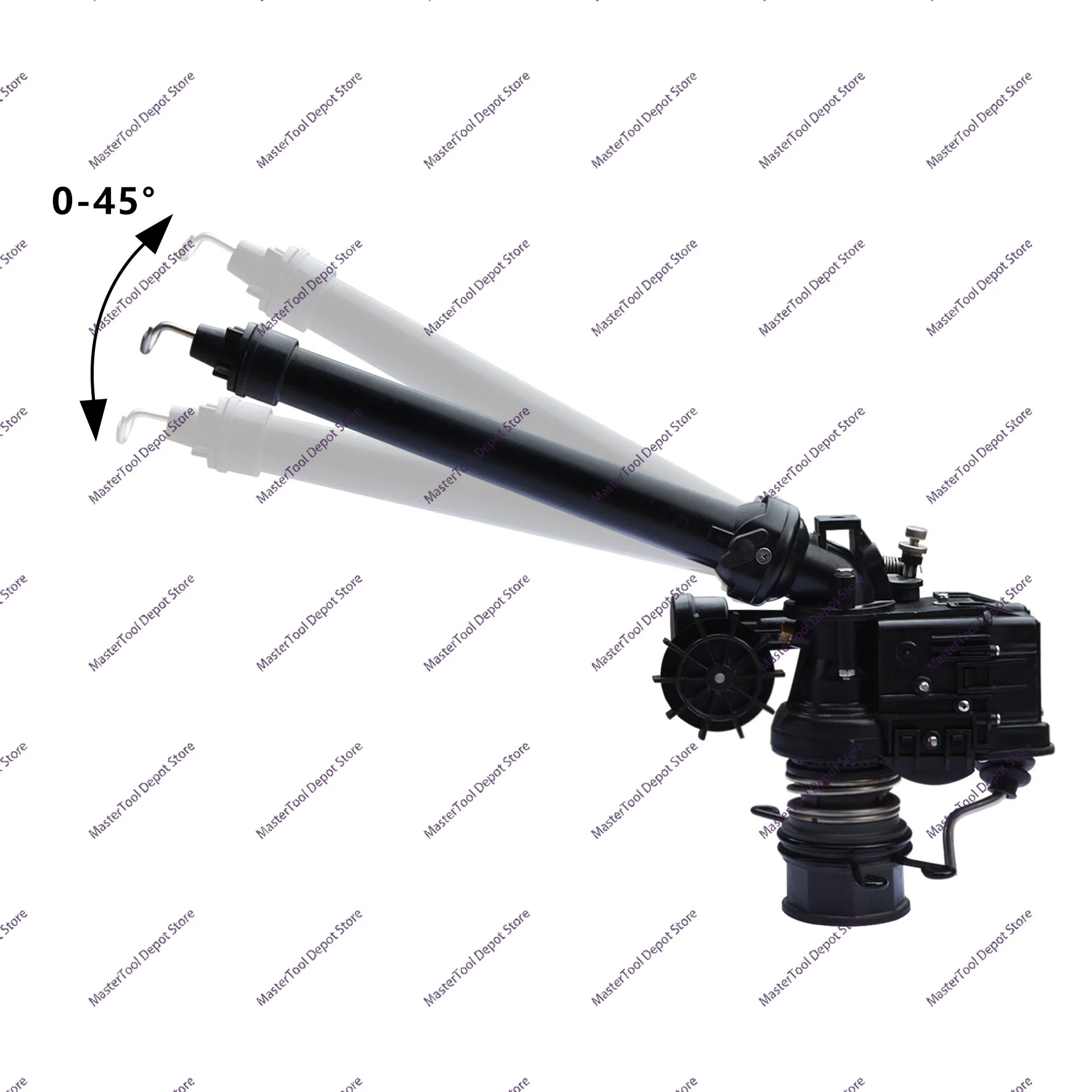 Adjustable Elevation Irrigation Spray Tool, Automatic Rotating Worm Gear, Worm Industrial Dust Removal Spray
