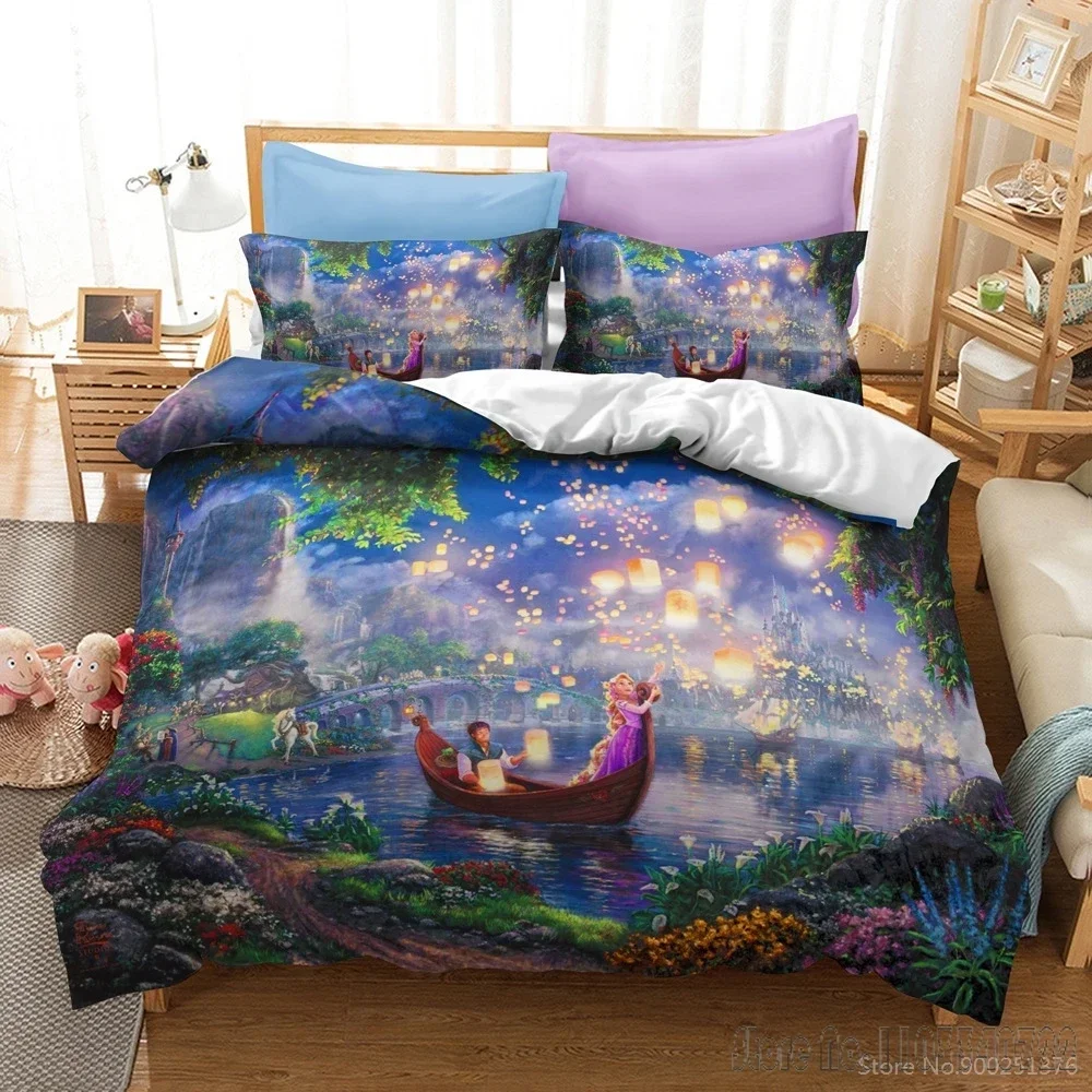 Cute Mickey & Minnie Mouse Love Child Duvet Cover Set HD Comforter Cover Bedclothes for Kids Bedding Sets Bedroom Decor