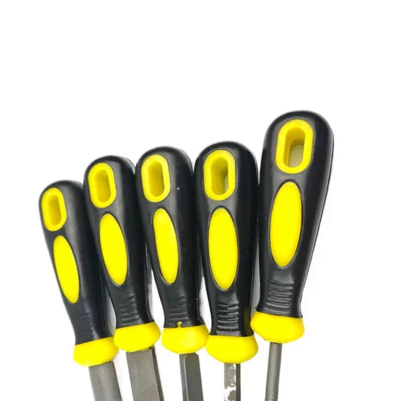 High Carbon Steel File Set | Flat / Half Round / Triangular / Round Metal File for Woodworking & Fitter Tools