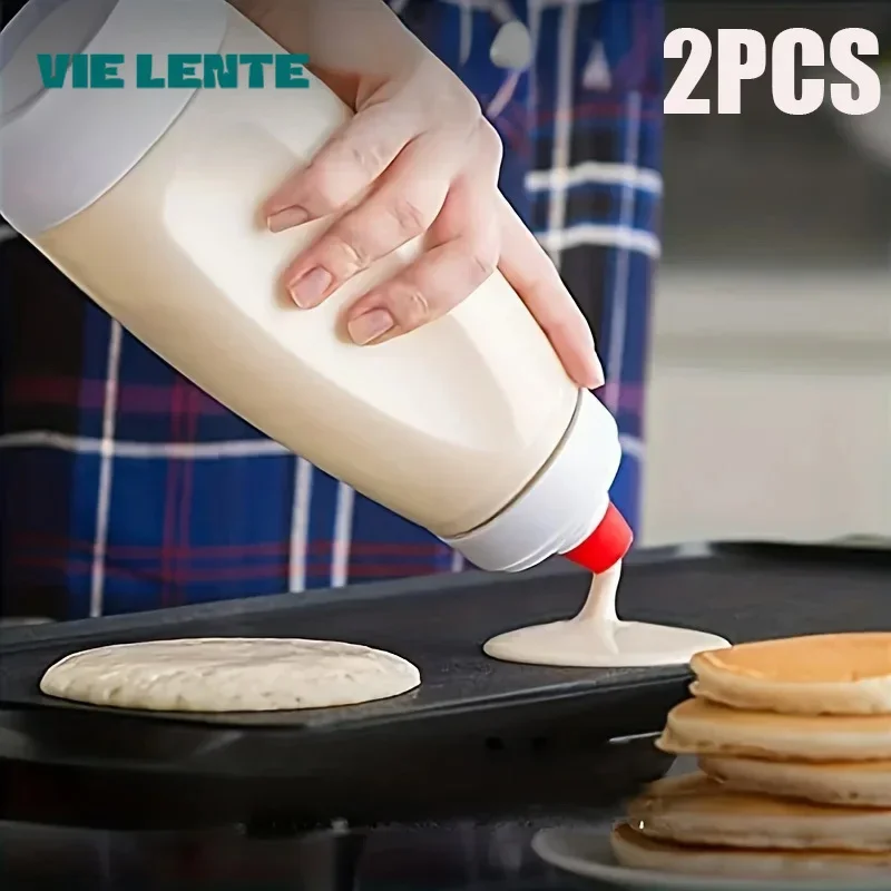 Pancake Batter Bottle Battler Mixer With Blender Ball Wire Whisk For Restaurant Baking Pancakes Cupcakes Muffins Crepes And More image 2