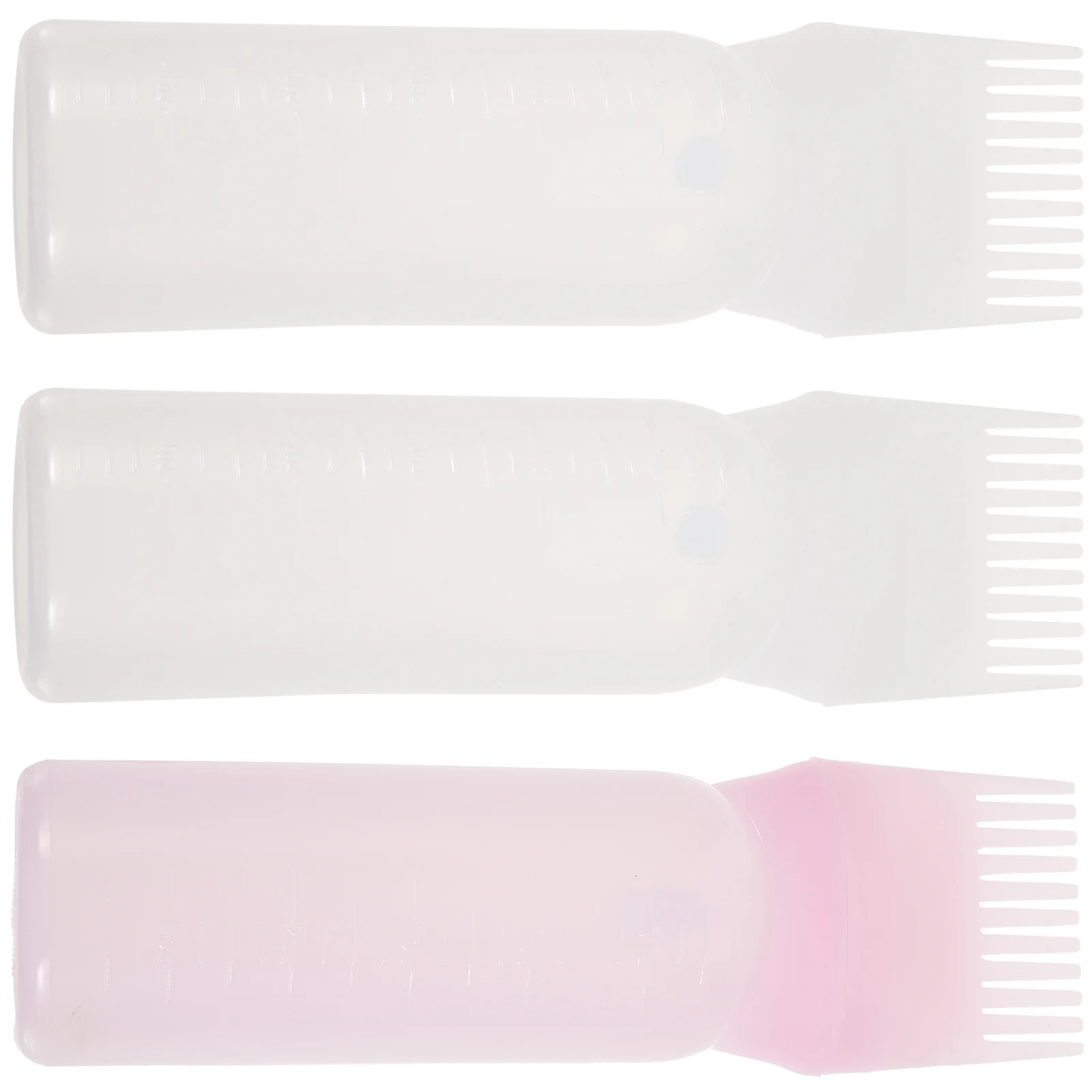 3Pcs Hair Dye Bottle Plastic Applicator Comb Smooth Durable Salon Hair Coloring Dyeing Tool Lightweight Hairdressing Shampoo - Image 6