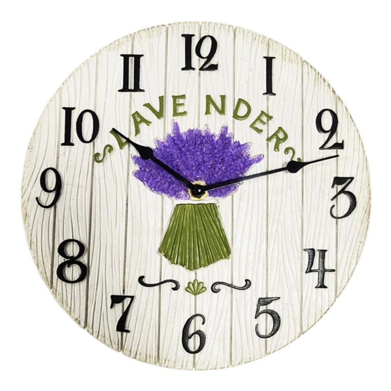 Resin Craft Wall Clock Outdoor Clock for Patios Opening Space Timepieces