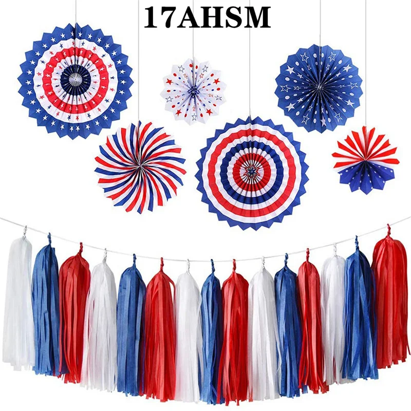 

17AHSM USA July 4 National Day DIYDecoration Balloons AmericanIndependence DayHome School Shop Garden Shopping Mall Foil Balloon