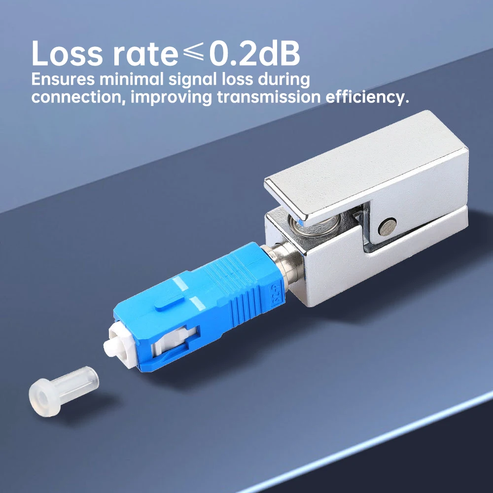 Natalink SC Square Shape Bare Fiber Optic Adapter FTTH Fiber Connector for Red Light Pen Optical Power Meter OTDR Coupler