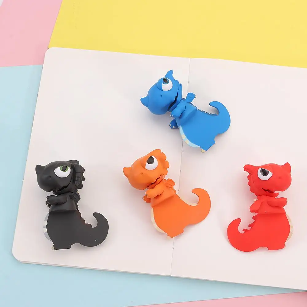 لطيف ستيريو 3D ديناصور الإشارات المرجعية البلاستيكية لطيف مضحك القرطاسية أحمق كتاب علامات الكرتون الحيوان الإشارات المرجعية #2