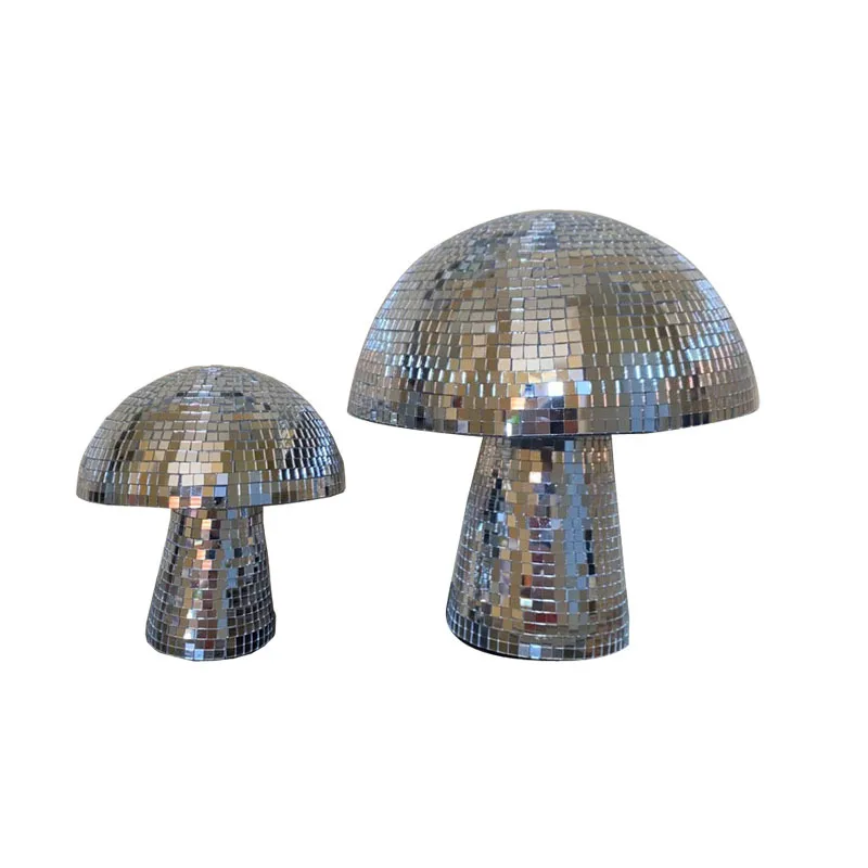 

New Mirror Glass Brick Mushroom Disco Ball Living Room Decoration