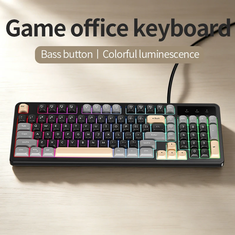 Gaming Wired Keyboard and Mouse Combo USB Wired Keyboard Mouse Set for PC Laptop Computer Office Typing Game Peripherals view 3