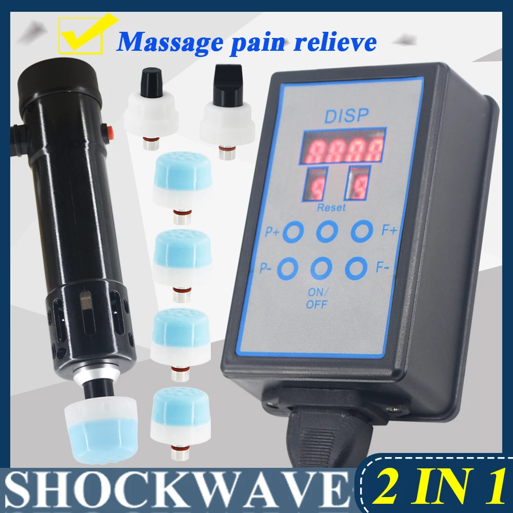 

2 IN 1 Shockwave Chiropractic Gun Portable Massager For ED Treatment Body Pain Relief With 11 Heads Shock Wave Therapy Machine
