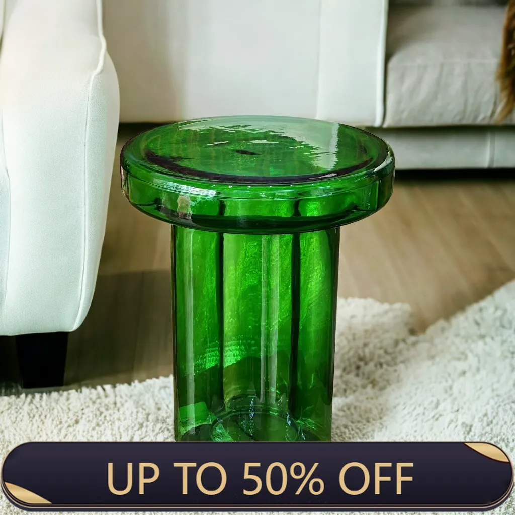 Light Luxury Combination Glass Coffee Table Living Room Sofa Side Table Tempered Glass Petal Shape Italian Living Room Furniture