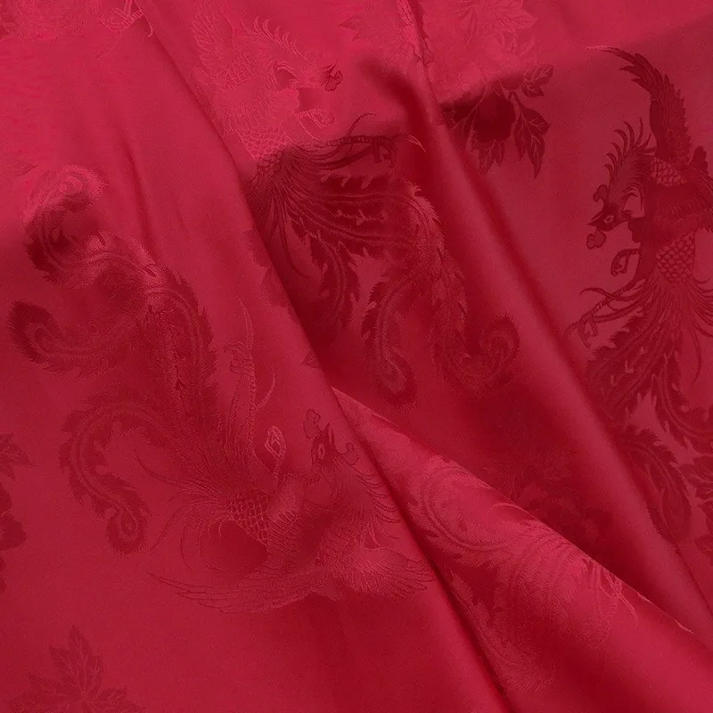 

New Chinese-style silk jacquard satin a niche designer fabric for national trend cheongsam clothing