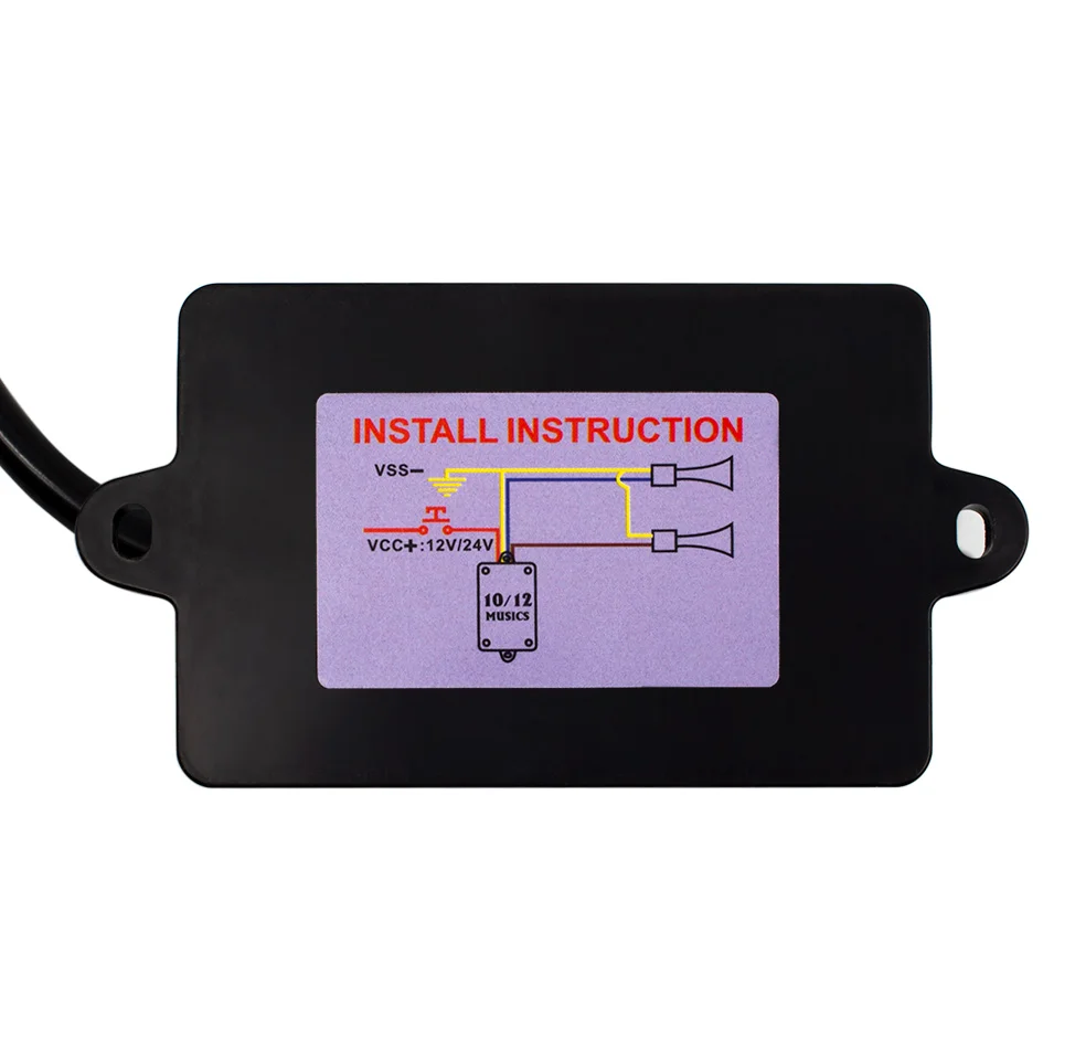 12V-24V 12 Sound Musical Electronic Horn Controller 3+ Pro Horn Speaker Sound Control For Car Truck Marine Boat with Volume Swit
