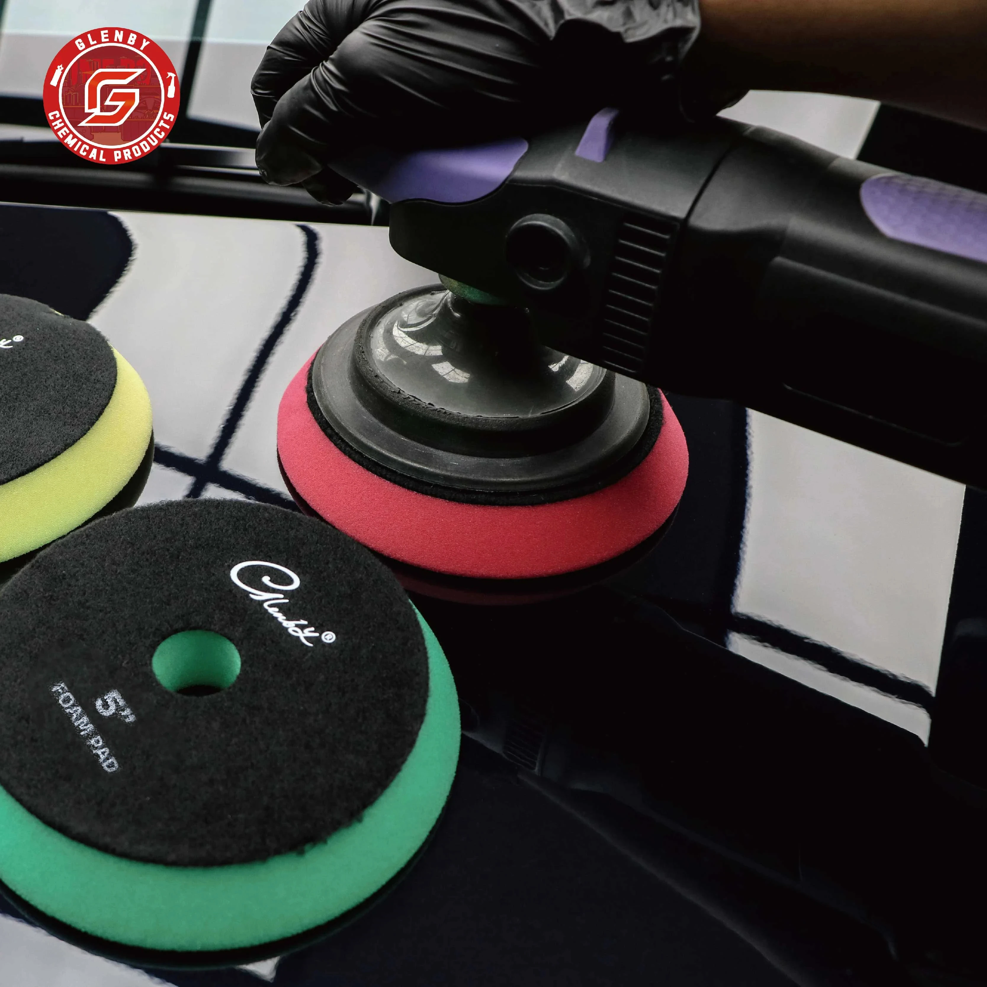 Kit de Almofadas de Espuma Planas de 5 Polegadas para Polimento e Enceramento de Carros, Ferramenta para Polidor Automotivo e Cuidados com o Carro