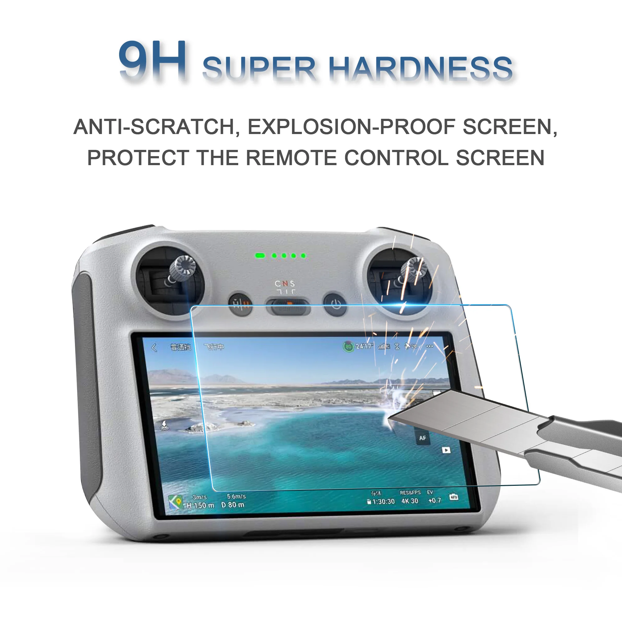 الزجاج المقسى ل DJI Air 3 و Mini 3 Pro الطائرة بدون طيار ، HD ، خدش برهان ، 9H ، صلابة فائقة ، RC ، RC 2 ، DJI Mini 4 Pro اكسسوارات ، 1 قطعة ، 2 قطعة