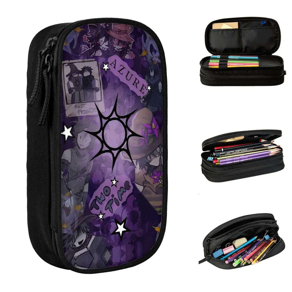 

Azuretime пеналы в стиле аниме Azure Two Time Forsaken пенал держатель для ручек для студентов большие сумки для хранения школьный подарок канцелярские принадлежности