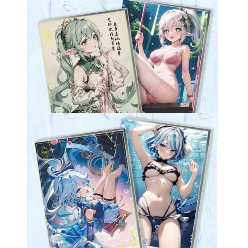 Sexy Goddess Anime ACG Card Temptation Nude Uniform Sexy Girls Gentleman Card Big Breasts and Perky Butt 3D Super High Quality