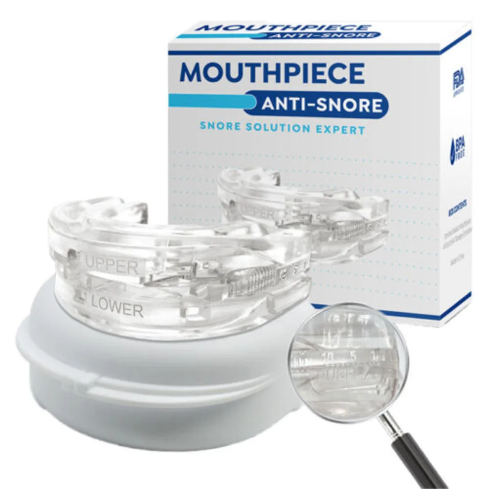 GENUINE,ANTI SNORING MOUTH GUARD, Device Sleep Aide Adjustable Mouth-Free Buds