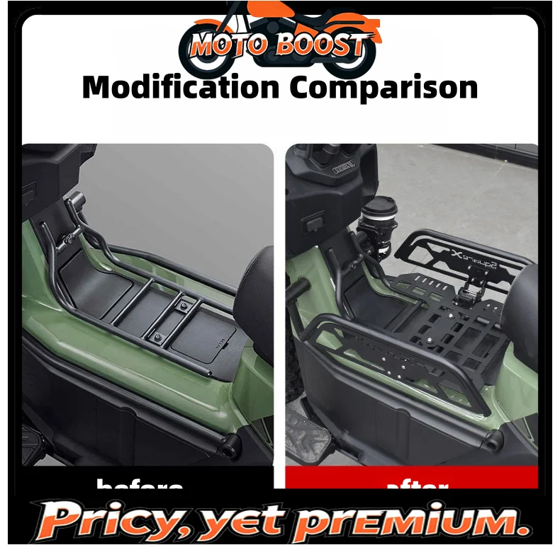 【Premium quality】For Sundiro Honda Square X125 modification: folding center shelf, multi-functional storage rack accessories.