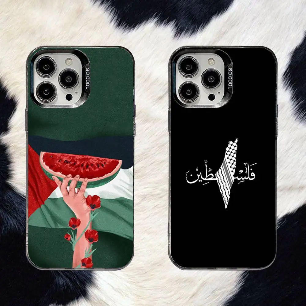 

EmbroidereS-PalestinES-S Phone Case For iPhone 16,15,14,13,12,11,8,7,Pro,Max,Plus,Mini,XS,SE Anti Fall Black Matte Hard