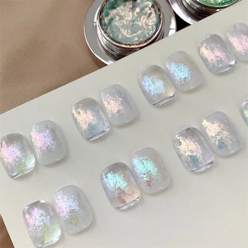 HNDO New Aurora Creamy Powder Paste Type Glitter for Nail Art Professional Manicure Design Decorations Pigment LF Series