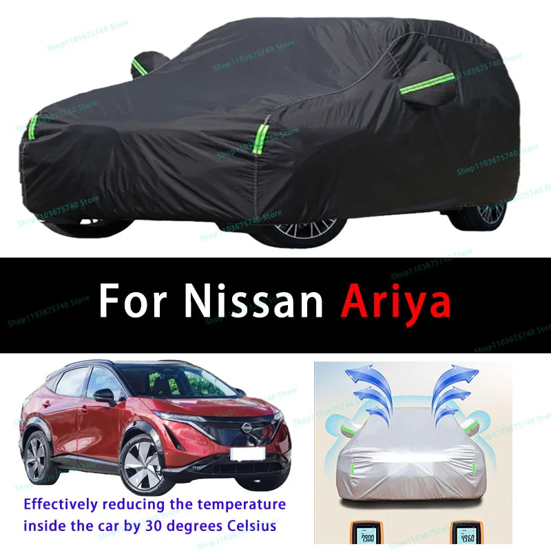 For Nissan Ariya Summer Full Car Covers Outdoor Sun uv Protection Dust Cooling Protective Auto Protective Cover