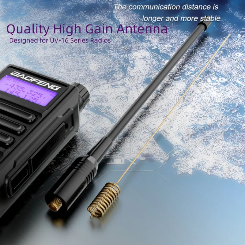 UV-16 Pro Antenna UV-16 Plus High Gain Antenna Dual Band SMA-F Flexiable 20CM Original Baofeng Accessories UV-16 Pro Mate Radios