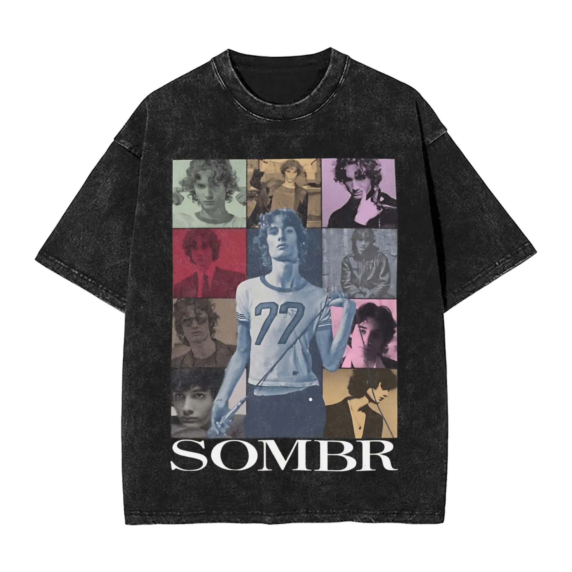 Sombr Youare The Reason World Tour 2026-2027 Apparel Washed T Shirt for Men Women Streetwear Hip Hop T-Shirt Summer  Tees Cotton