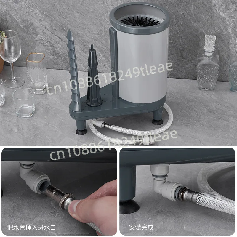 Coffee shop  washer brush machine bar bar sink press type rinse cup set commercial beer cup cleaning machine